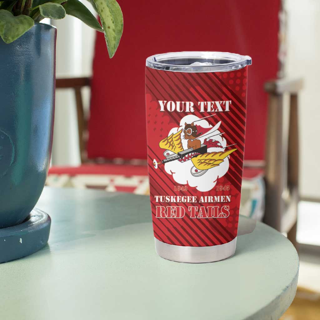 Personalized 301st Fighter Squadron WWII Tumbler Cup Red Tails Heritage - Red - African Pride