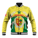 Personalised Afro Senegal Baseball Jacket Coat Of Arms Mix African Pattern