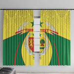 Personalised Afro Senegal Window Curtain Coat Of Arms Mix African Pattern