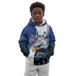 Custom Afro Namibia Cricket Kid Hoodie Go Eagles
