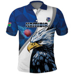 Custom Afro Namibia Cricket Polo Shirt Go Eagles