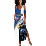 Custom Afro Namibia Cricket Summer Maxi Dress Go Eagles