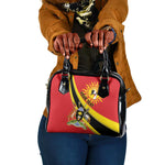 Personalised Afro Uganda Shoulder Handbag Black Crowned Crane With Coat Of Arms