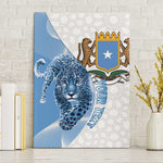Coat of arms of Soomaaliya Canvas Wall Art Leopard Skin mix Islamic Pattern