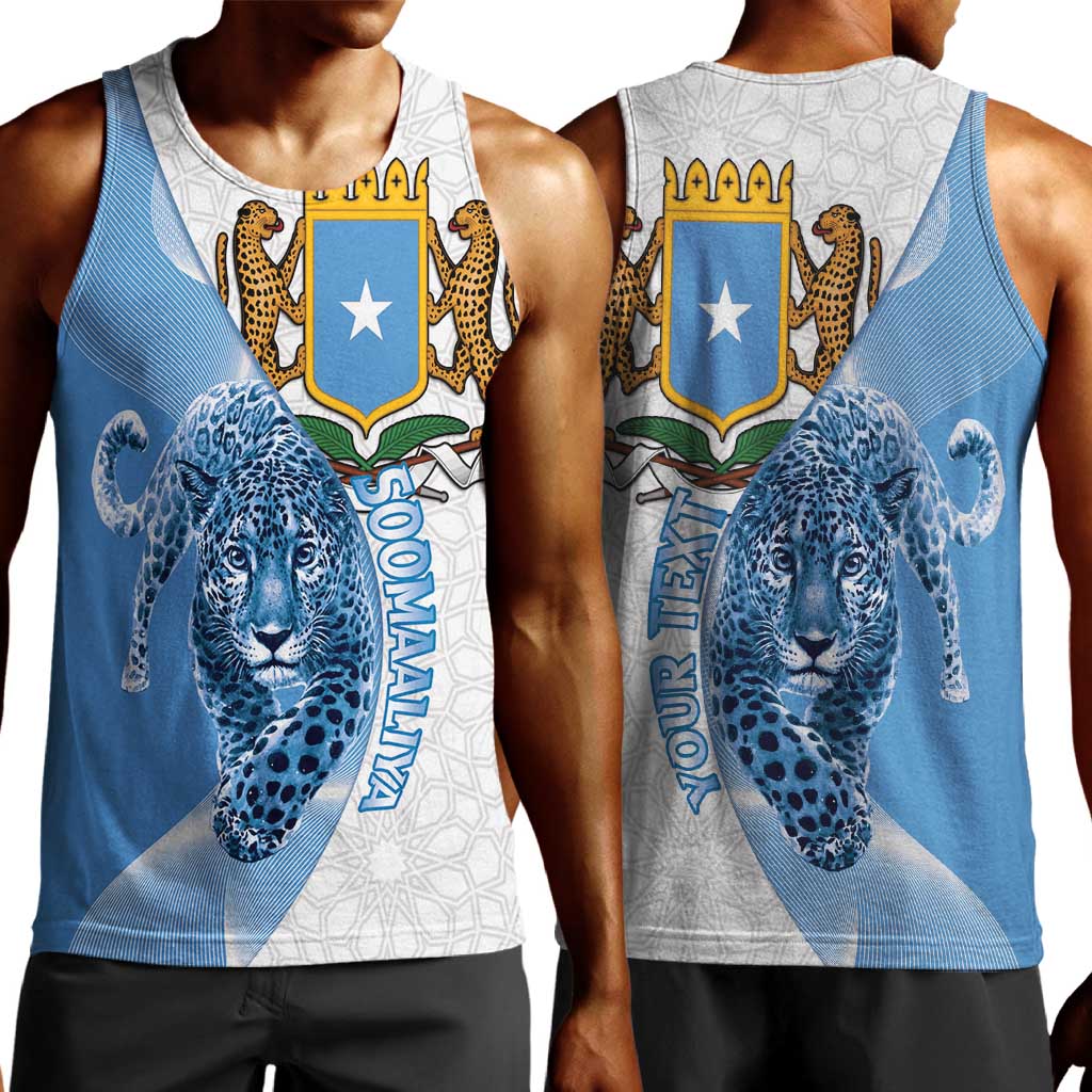 Coat of arms of Soomaaliya Men Tank Top Leopard Skin mix Islamic Pattern