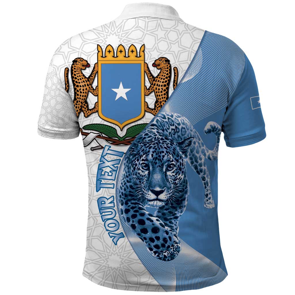 Coat of arms of Soomaaliya Polo Shirt Leopard Skin mix Islamic Pattern