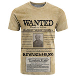 Harriet Tubman Freedom T shirt Vintage Wanted Poster Style - African Pride