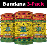 Afro Ghana Christmas Neck Gaiter Coat Of Arms - Kente Pattern LT15