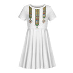 Ethiopia Kid Short Sleeve Dress Ethiopian Traditional Habesha Style