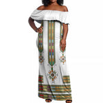 Ethiopia Off Shoulder Maxi Dress Ethiopian Traditional Habesha Style