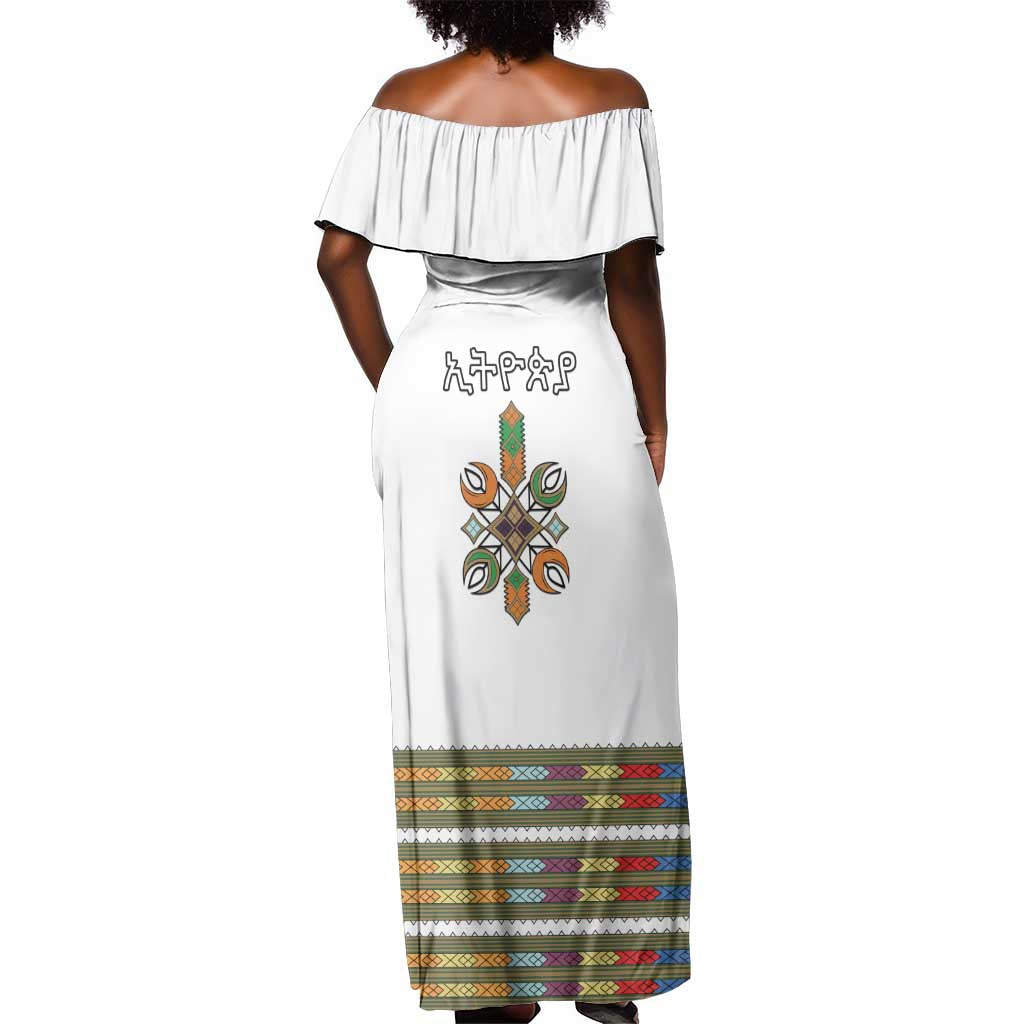 Ethiopia Off Shoulder Maxi Dress Ethiopian Traditional Habesha Style
