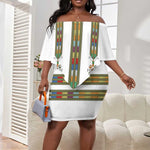 Ethiopia Off Shoulder Short Dress Ethiopian Traditional Habesha Style