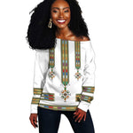 Ethiopia Off Shoulder Sweater Ethiopian Traditional Habesha Style