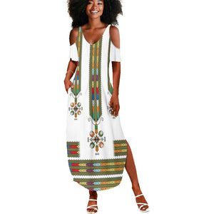 Ethiopia Summer Maxi Dress Ethiopian Traditional Habesha Style