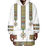 Ethiopia Wearable Blanket Hoodie Ethiopian Traditional Habesha Style