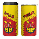 Tigray Ethiopia 4 in 1 Can Cooler Tumbler Tigray Seal With Flag Map - African Pattern