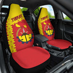 Tigray Ethiopia Car Seat Cover Tigray Seal With Flag Map - African Pattern