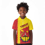 Tigray Ethiopia Kid Polo Shirt Tigray Seal With Flag Map - African Pattern