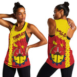 Tigray Ethiopia Women Racerback Tank Tigray Seal With Flag Map - African Pattern