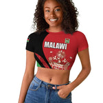 Custom Malawi Cricket Raglan Cropped T shirt Go Champions Dziko la Malawi - African Pride