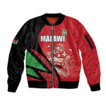 Custom Malawi Cricket Sleeve Zip Bomber Jacket Go Champions Dziko la Malawi - African Pride