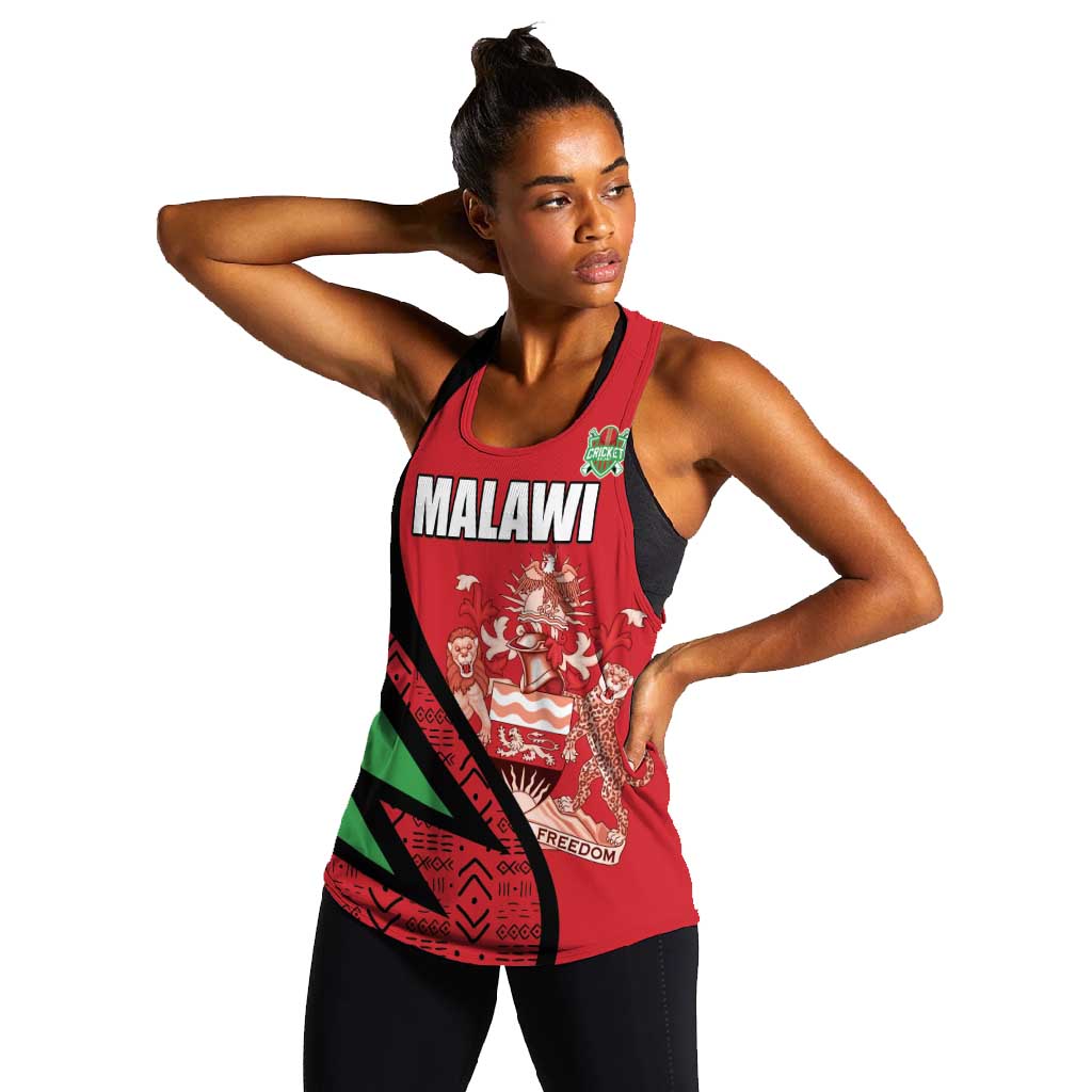 Custom Malawi Cricket Women Racerback Tank Go Champions Dziko la Malawi - African Pride