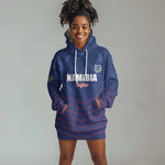 Custom Namibia Cricket Hoodie Dress Go Champions - African Pride