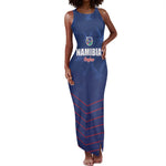 Custom Namibia Cricket Tank Maxi Dress Go Champions - African Pride