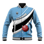 Custom Botswana Cricket Baseball Jacket Go Champions Baggy Blues - African Pride