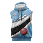 Custom Botswana Cricket Sleeveless Hoodie Go Champions Baggy Blues - African Pride
