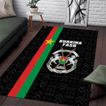 Burkina Faso Area Rug Striped Black - Bogolan Pattern - African Pride