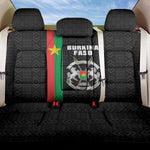 Burkina Faso Back Car Seat Cover Striped Black - Bogolan Pattern - African Pride