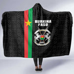 Burkina Faso Hooded Blanket Striped Black - Bogolan Pattern - African Pride