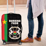 Burkina Faso Luggage Cover Striped Black - Bogolan Pattern - African Pride