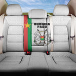 Burkina Faso Back Car Seat Cover Striped White - Bogolan Pattern - African Pride