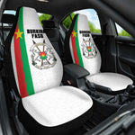 Burkina Faso Car Seat Cover Striped White - Bogolan Pattern - African Pride