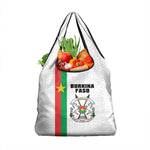 Burkina Faso Grocery Bag Striped White - Bogolan Pattern - African Pride