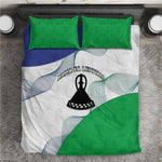 Naha ea Lesotho Bedding Set Coat Of Arms With Kente Pattern - African Pride