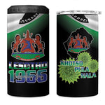 Happy Lesotho Independence Day 4 in 1 Can Cooler Tumbler Khotso Pula Nala - African Pride