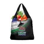 Happy Lesotho Independence Day Grocery Bag Khotso Pula Nala - African Pride