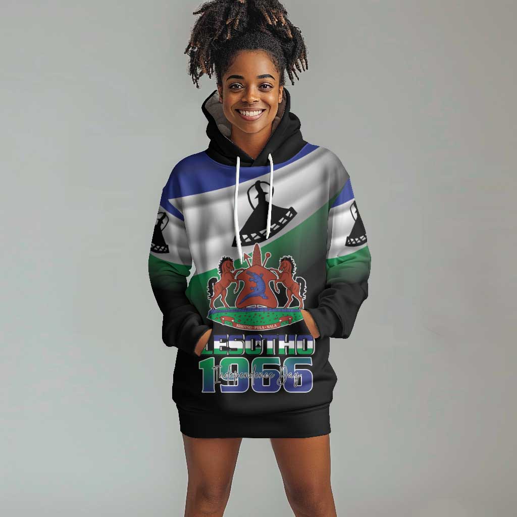 Happy Lesotho Independence Day Hoodie Dress Khotso Pula Nala - African Pride