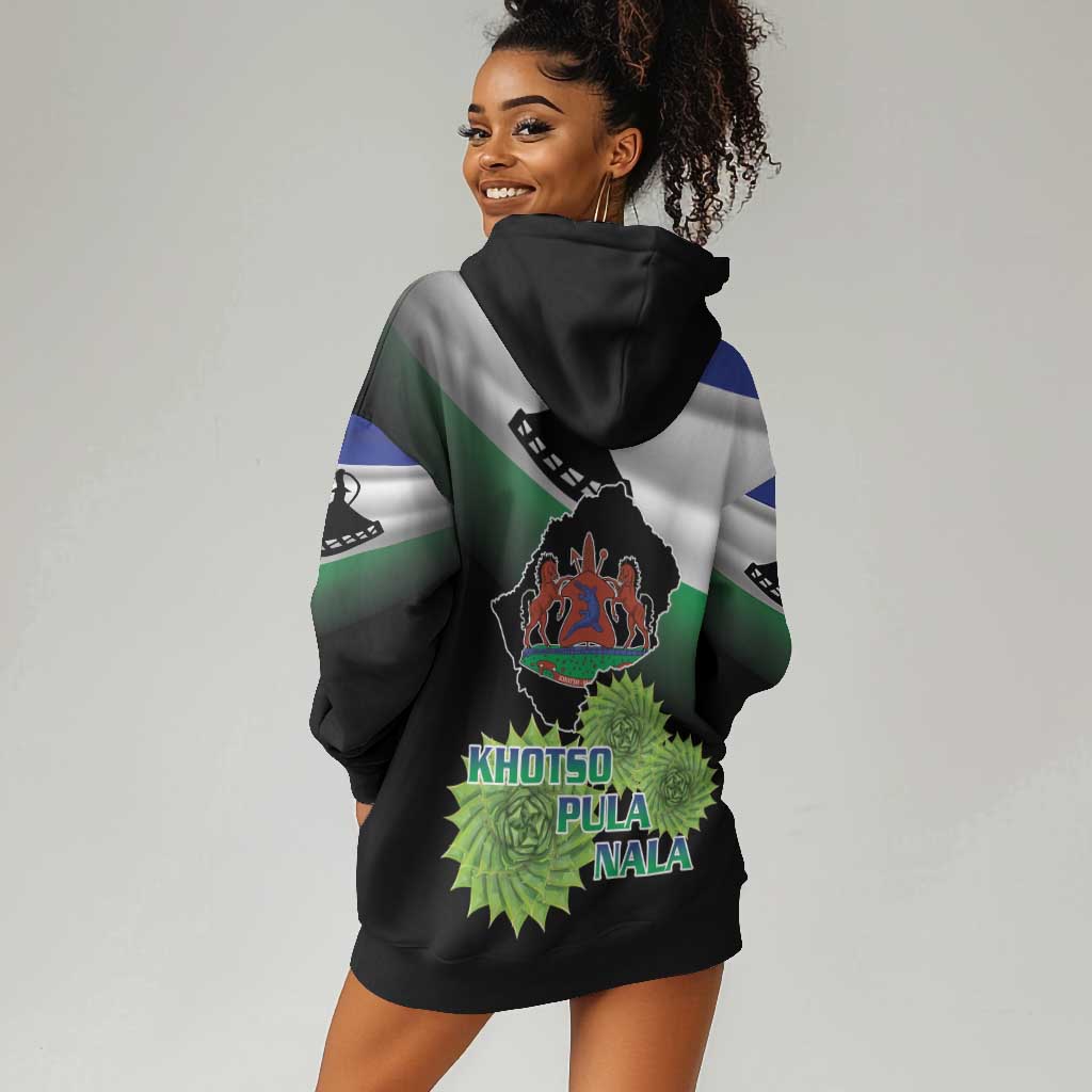 Happy Lesotho Independence Day Hoodie Dress Khotso Pula Nala - African Pride