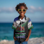 Happy Lesotho Independence Day Kid Hawaiian Shirt Khotso Pula Nala - African Pride