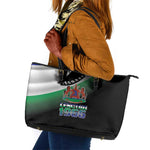 Happy Lesotho Independence Day Leather Tote Bag Khotso Pula Nala - African Pride