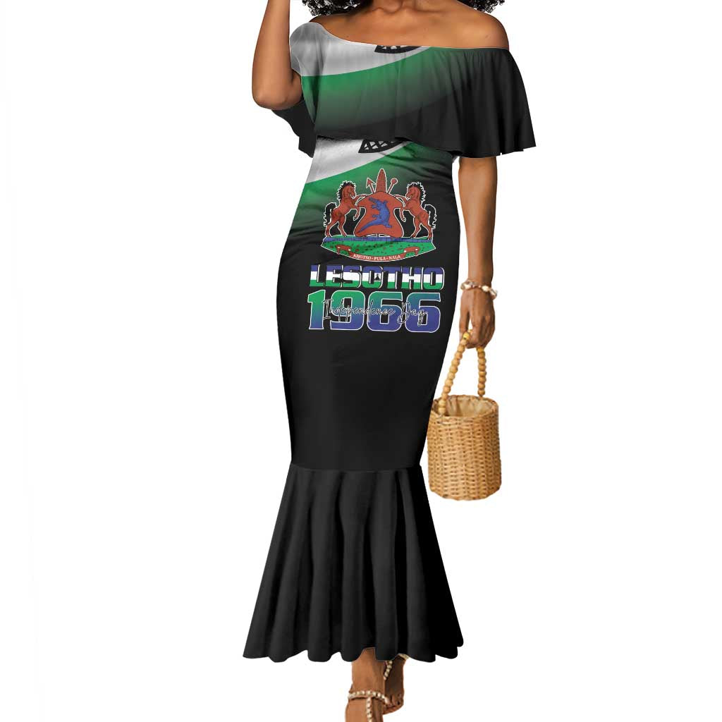 Happy Lesotho Independence Day Mermaid Dress Khotso Pula Nala - African Pride