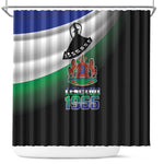 Happy Lesotho Independence Day Shower Curtain Khotso Pula Nala - African Pride