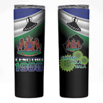 Happy Lesotho Independence Day Skinny Tumbler Khotso Pula Nala - African Pride