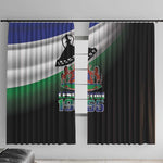 Happy Lesotho Independence Day Window Curtain Khotso Pula Nala - African Pride
