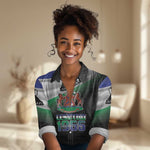 Happy Lesotho Independence Day Women Casual Shirt Khotso Pula Nala - African Pride