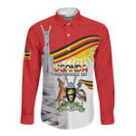 Uganda Independence Day Personalized Long Sleeve Button Shirt Independence Monument - African Pride